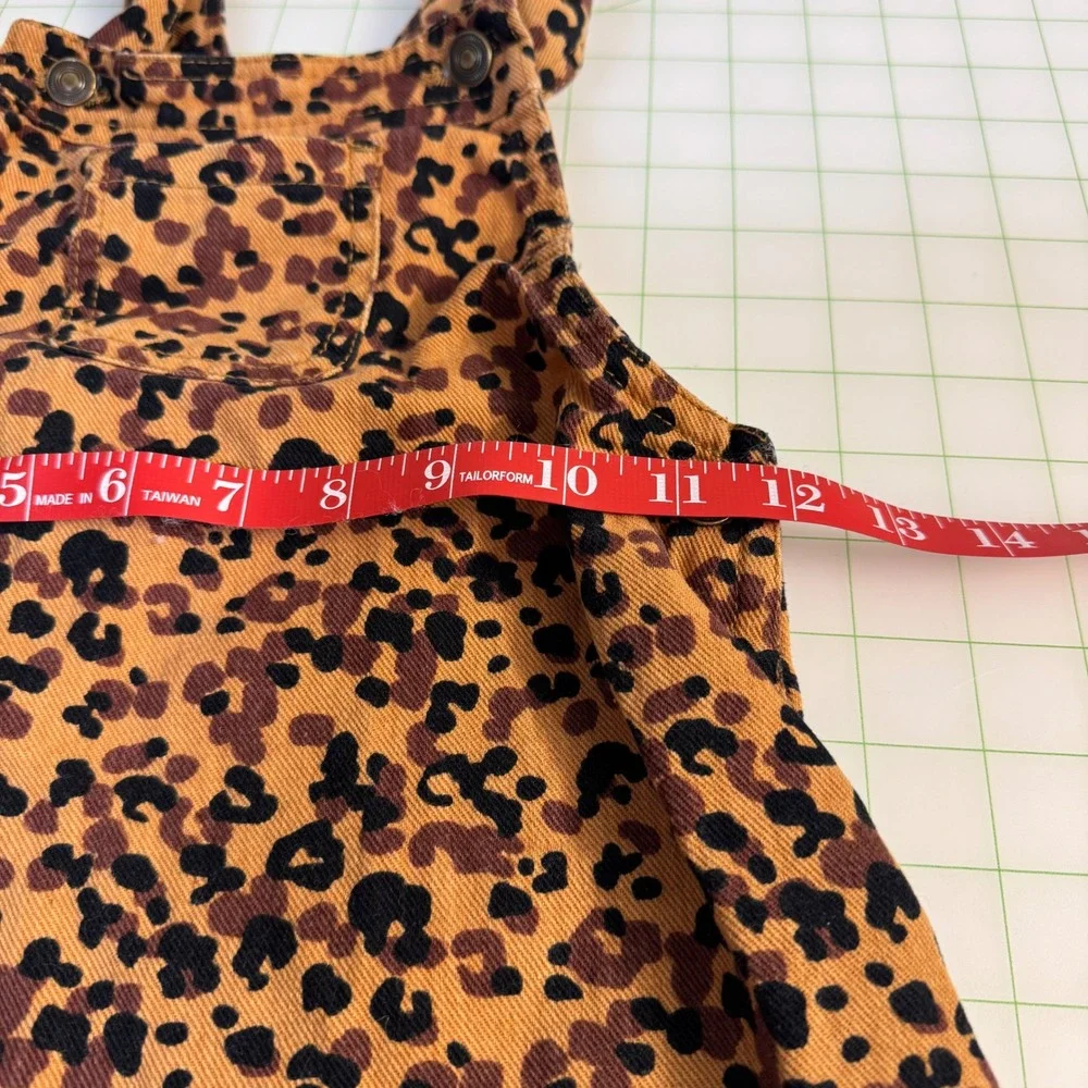Cupcakes and Cashmere animal print overall dress with front pocket girls size 5